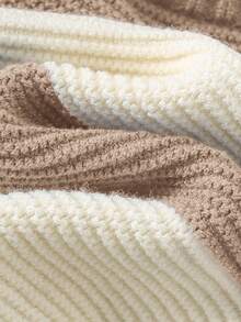 Cozy Pixies Baby Boy Cartoon Bear Striped Pattern Crew Neck Long Sleeve Sweater,In Fall/Winter