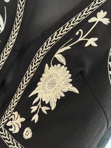 Franclia 女式复古风格刺绣无袖夹克