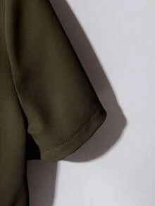 Franclia 时尚高端女士圆领短袖纽扣衬衫