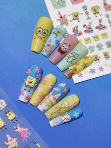 SpongeBob SquarePants | SHEIN 装饰贴纸 - 彩色 - 查看 8