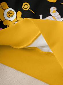 SHEIN X Care Bears 少女卡通图案长袖连帽卫衣 - 白色 - 查看 9