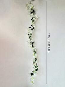 SHEIN Dây hoa giấy nhân tạo 1 chiếc - Dây hoa giấy giả dài 1,8 mét, làm từ lụa, thích hợp trang trí cổng cưới, bàn tiệc, khăn trải bàn, treo tường, trang trí nhà cửa, tiệc tùng, phong cách Boho, sân vườn, trang trí trong nhà và ngoài trời. - Nhiều màu - Xem 11