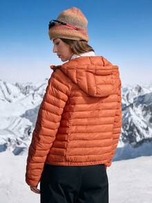 In My Nature Women's Warm Casual Long Sleeve Zip-Up Outdoor Winter Coats - Orange - View 6