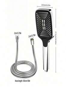 SHEIN 1Pc ABS Material 3-Mode Pressurized Shower Head With Large Panel And Electroplated Surface Home Bathroom Decor Fall Decor Bathroom Accessories