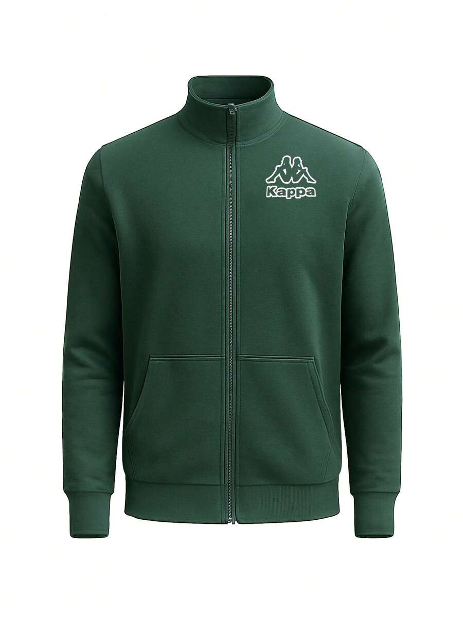 Men's Zip Up Sweatshirt Green - Green - View 1