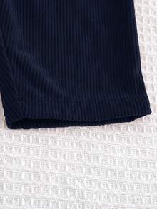 Cozy Pixies 男婴卡通熊图案围兜连体衣，百搭舒适，适合秋冬季