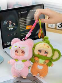 Cartoon Character Plush Keychain - Cute Bag Charm For Girls, Birthday Present - Multicolor - View 3