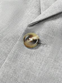 Calvornis 男士休闲商务两件套西装，纯色西装套装夹克和裤子，简约时尚休闲日常穿着婚礼西装舞会西装男士，适合情人节周年纪念日等场合，是送给男朋友或丈夫的绝佳礼物。 - 淺灰色 - 查看 6