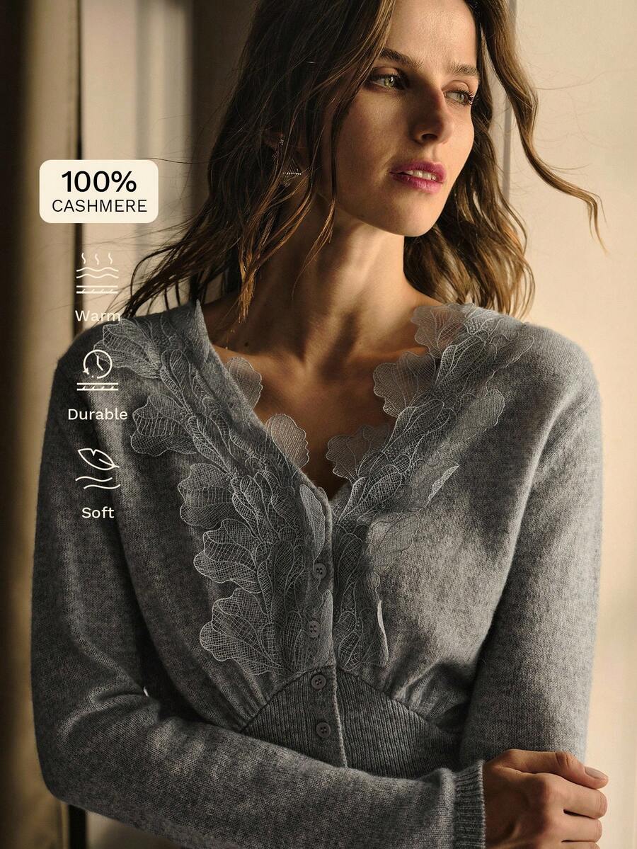 MOTF PREMIUM Áo len cài cúc thêu