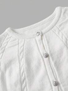 SHEIN MOD White Hooded Cardigan In Fall/Winter - White - View 5