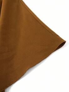 Ellevyn 女士优雅通勤斗篷式圆领中长款外套，秋冬季外出沙特国庆节圣诞节服装女士秋季服装冬季外套 - 摩卡棕 - 查看 9