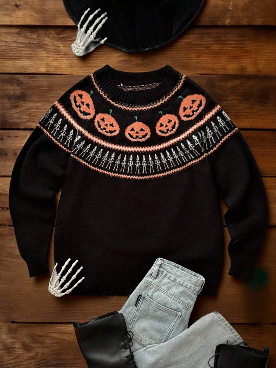 Whyspr Halloween Knits And Sweatshirts Limited Halloween Plus Size Sweaters Fall Winter Cloth For Women Autumn - Multicolor - View 1