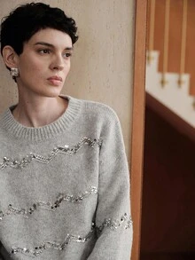 Uhlyne Uhlyne Sweater Halloween untuk Wanita - Light Grey - View 1