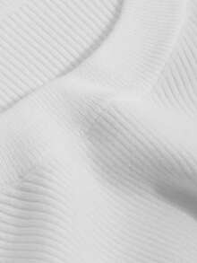 DAZY Business Casual Solid Color Slim Fit Sweater - White - View 6