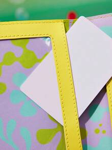 SpongeBob SquarePants | SHEIN 1 件 PU 皮革卡通图案护照夹，可放置护照、登机牌，包含 2 个卡槽，适合男士、女士、青少年、旅行， - 黃色 - 查看 6