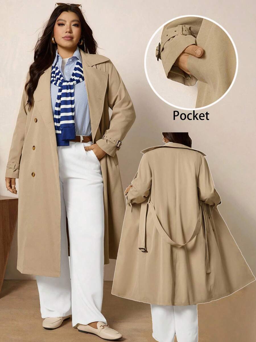 Zelara Áo khoác Trench Coat hai hàng khuy trơn màu cỡ lớn dành cho người đi làm thường ngày, Áo khoác Trench Coat tay dài ve có túi, Quần áo mùa đông dành cho nữ, Quần áo mùa đông dành cho nữ, Trang phục Halloween, Áo khoác Halloween, Quần áo công sở dành cho phụ nữ, Áo khoác công sở tối giản, Phù hợp để mặc hàng ngày, Đi làm, Tối giản, Thanh lịch và thời trang khi đi làm, Phong cách giản dị rộng rãi, Áo khoác trở lại trường, Áo khoác phong cách Old Money, Áo khoác mùa đông, Mùa thu, Mùa thu