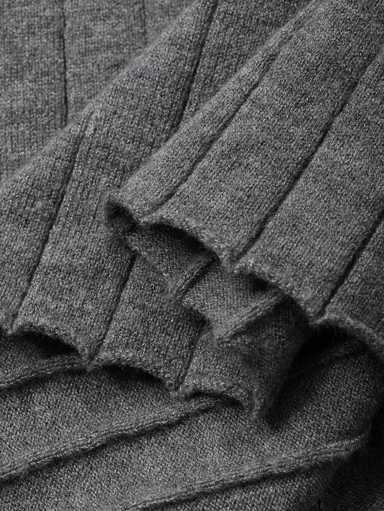 Women's Collared Color Block Trim Fitted Long Casual Dress, Elegant City Style Fall/Winter Sweater Dress