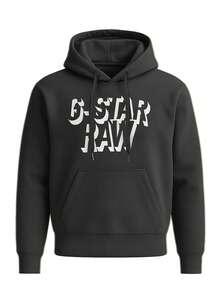 G-Star Retro Shadow Graphic Men's Hoodies Black - Grey - View 4