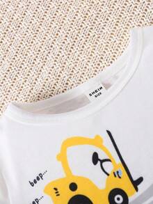 Ensemble Shorts Et T-shirt Imprimé Voiture Cartoon De Mode Pour Bébé Garçon - Multicolore - Voir 8