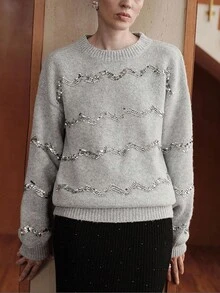 Uhlyne Uhlyne Sweater Halloween untuk Wanita - Light Grey - View 6