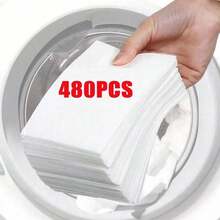 SHEIN 1SET 30/60/90/120/480PCS  Laundry Detergent Sheets Powerful Stain Remover For Underwear Clothing Cleaning Bubble Paper