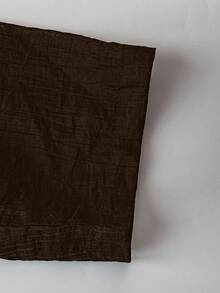 Sweetra Đầm dài tối giản thắt eo phong cách Gothic cổ điển màu trơn - màu nâu - Xem 3