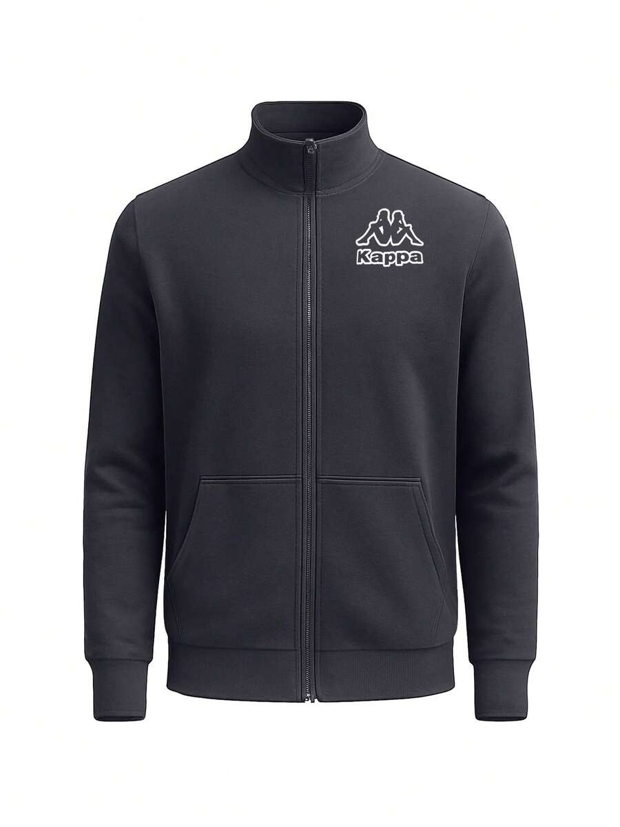 Kappa Men's Zip Up Sweatshirt Navy Blue