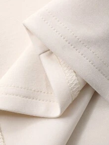 DAZY 女士翻领拉链修身外套和直筒裤两件套休闲套装，女士运动服套装，女士家居服套装 - 米色 - 查看 7