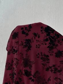 EgrlEra Petite 女式植绒网眼镂空蝴蝶结长袖透视连衣裙 - 彩色 - 查看 7