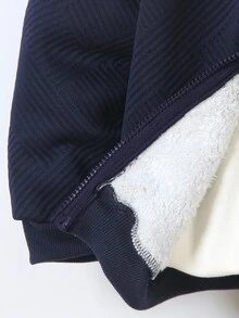 2pcs Set Cute Cartoon Print Zip-Up Hoodie Jacket & Pants Suit, Casual Streetwear Skateboard Comfortable Autumn/Winter, Christmas Fall - Royal Blue - View 8