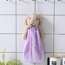 1/2 Packs Coral Fleece Hanging Hand Towels For Bathroom&Kitchen,Super Soft Rabbit Design Appease Towel, Super Soft Water Absorbent Decorative Hand Towels Cleaning Cloth Dish Cloths Kitchen Towel - Multicolor - View 16