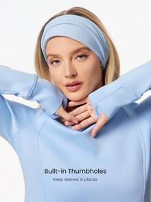GLOWMODE Modal Midi Dress Side Invisible Pockets Built-In Thumbnail Casual Daily - Baby Blue - View 4