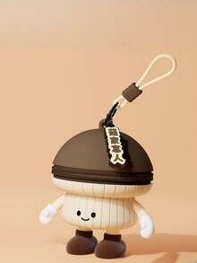 带有可爱表情的蔬菜主题迷你储物袋 - 适合青少年和成人的可爱情感零钱包，适合日常使用的创意钥匙扣配件 - 彩色 - 查看 5