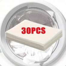 SHEIN 1SET 30/60/90/120/480PCS  Laundry Detergent Sheets Powerful Stain Remover For Underwear Clothing Cleaning Bubble Paper