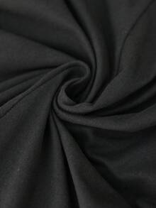 Easowa Quần legging cạp chun màu trơn thường ngày cho nữ - màu đen - Xem 10