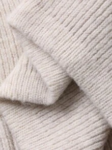 Livesso 2pcs Women Casual Collared Sweater And Pants Set, Autumn - Beige - View 7