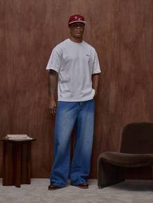 Musero 超大短袖落肩图案印花T恤秋冬