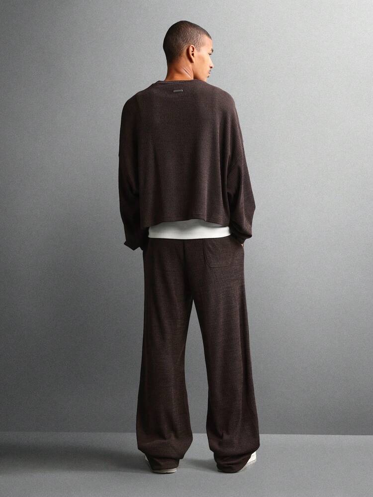 Essential Crop Fit Sweatshirt With Wide Leg Joggers