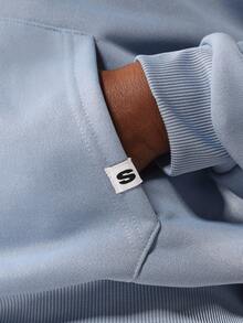 SUMWON Tween Boys Two Piece Set Powder Blue Winter Pullover Hoodie Wide Leg Jogger Pants Sweatsuit Wear Matching Set Casual Everyday Wear - Baby Blue - View 6