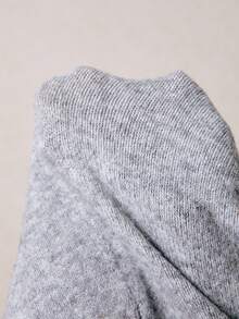 Poéselle Suéter de mujer casual, versátil y sencillo de manga larga para otoño/invierno - Gris - Ver 8