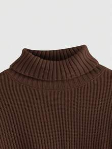 ROMWE 大码高领套头毛衣，适合秋冬穿着