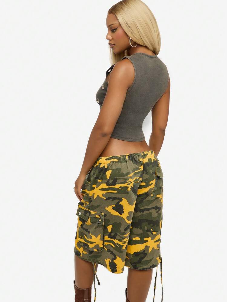 SUMWON WOMEN Ribbed Tank With Eyelet Detail