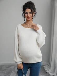 Momance 女式闪亮蝴蝶结孕妇毛衣