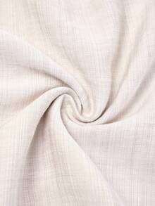 SOLERSUN 春夏女装日常休闲沙滩度假杏色梭织面料松紧聚拢腰带荷叶边装饰A字短裤 - 杏色 - 查看 5