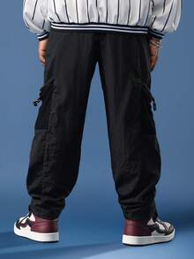 SUMWON Nylon Cargo Style Hiking Pants Relaxed Fit Mesh Panel Details Utility Pants With Drawstring Waist Elastic Ankle All Season Outdoor Adventure Boys Bottoms