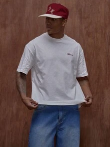 Musero 超大短袖落肩图案印花T恤秋冬