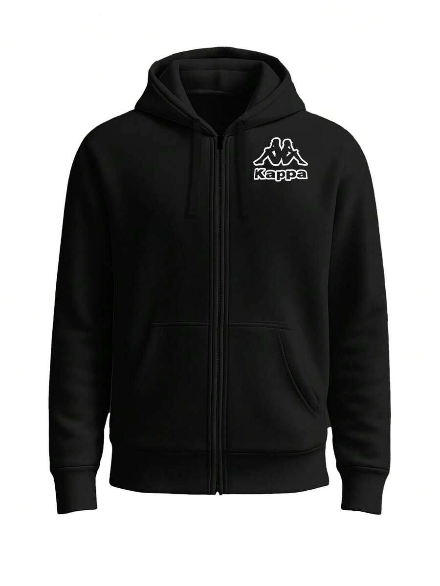 Kappa Men's Pullover Sweatshirt Black - Svart - Visa 1