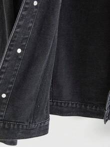 ROMWE Avant 复古街头风格中国虎纹3D刺绣牛仔夹克，男女通用