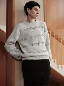 Uhlyne Uhlyne Sweater Halloween untuk Wanita - Light Grey - View 3