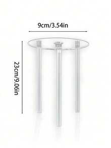 SHEIN 1 pièce Présentoir à gâteau en plastique à 3 étages, support de présentation de desserts rond pour mariage, anniversaire, fête des mères, remise de diplôme, fête, décoration de cuisine, plateau de service à la maison